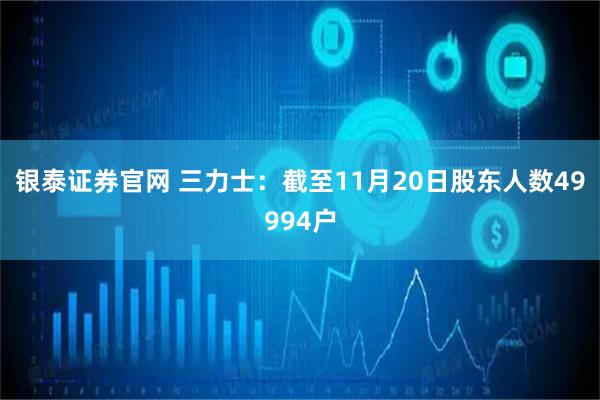 银泰证券官网 三力士：截至11月20日股东人数49994户